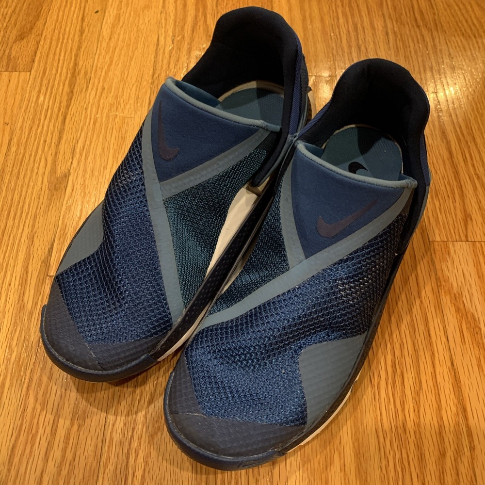 Nike Go Flyease Blue Slip On Hands Free Sneakers Shoes Mens Size 6.5 / Women's 8